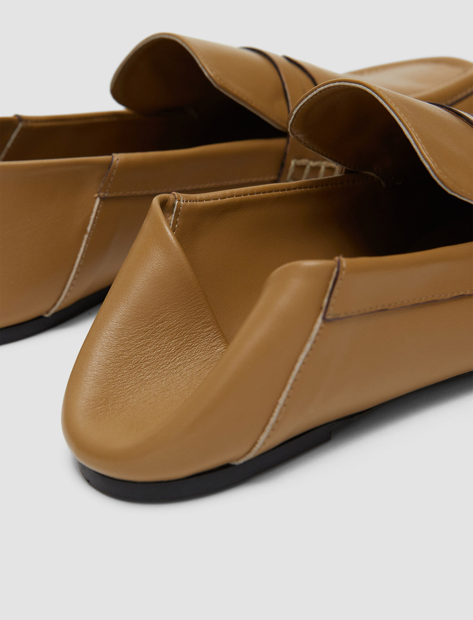 Joseph, Leather Loafers, in Cassonade